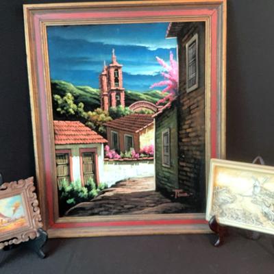 Lot Of Three Vintage Art Pieces 
