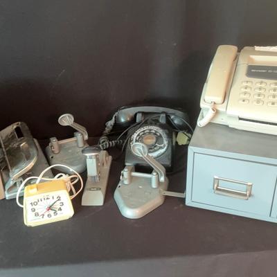 Vintage Office Lot, Including Metal Rolodex