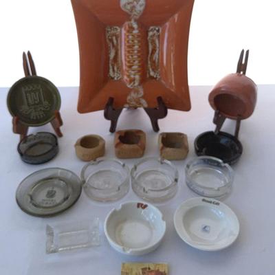 Worldly Collection Of Ashtrays Lots Of Colors, Styles, And Materials