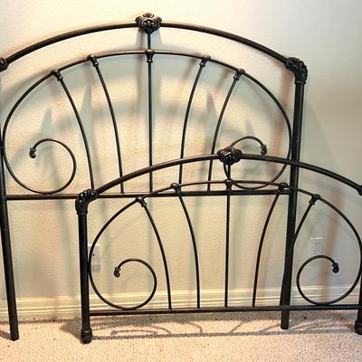 Full Sized Rustic Washed Metal Bedframe