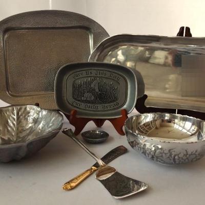 Pewter And Stainless Serving Dishes