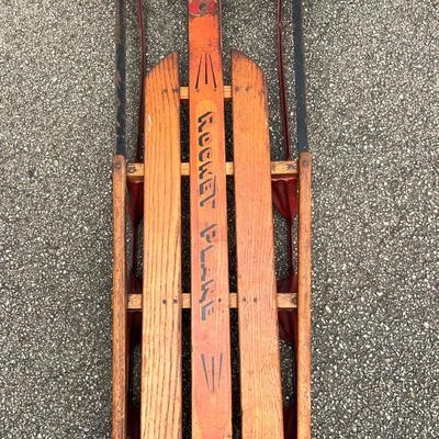 Vintage 1950S Rocket Plane Snow Sled