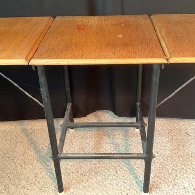 Vintage Wood And Iron Drop Leaf Side Table *upstairs*