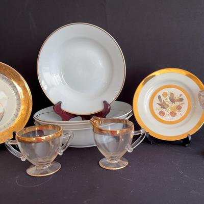 Fine China Japan Bowls, Plate Art of Chokin" by Japanese artist Yoshinobu Hara, Plate 22K & More