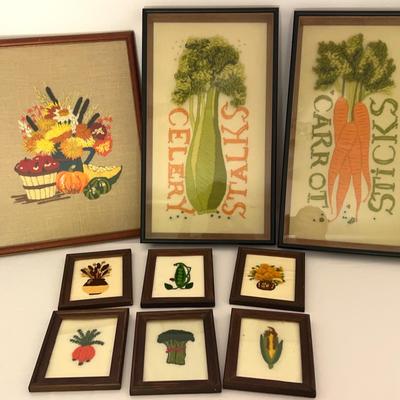 Hand Stitched Yarn Vegetables And Arrangements