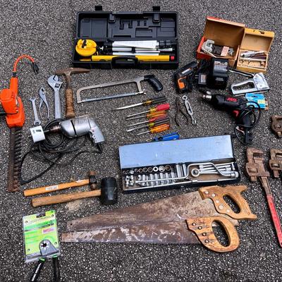Assortment Of Hand Tools And Power Tools