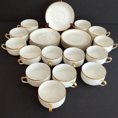 Haviland Limoges Coffee Cups (14) & Saucers (11)