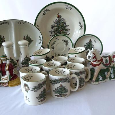 Spode Christmas Tree Garland Collection  & Other Festive Christmas Items- Cup, Bowl, Tea Pot