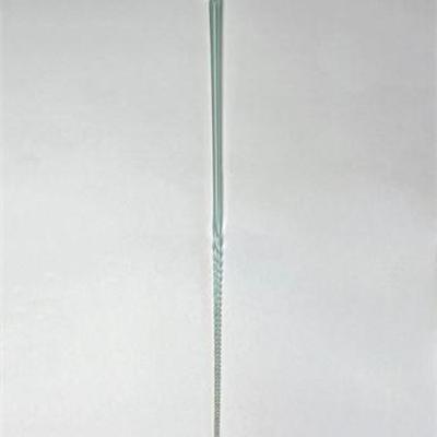 Beautiful Tall Cyan Blown Glass Cane .jpg
