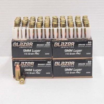 #640 • NEW!!! (4) Blazer 9mm Luger 50rds
