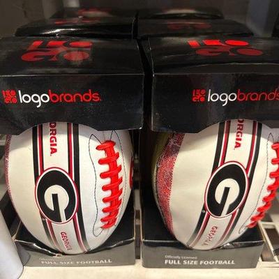 Sale Photo Thumbnail #209: #4540 • NEW!!! 6 Logo Brands Georgia Bulldogs Full Size Footballs

