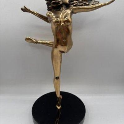 Sale Photo Thumbnail #203: #4526 • Tom Bennett “Dancer” Brass Sculpture
