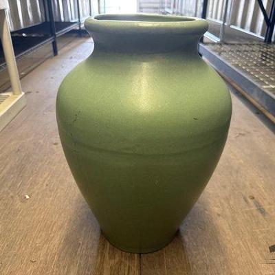 Sale Photo Thumbnail #206: #4532 • Green Glazed Pottery Vase
