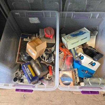 Sale Photo Thumbnail #137: #3110 • (2) Totes Filled with Tools & More
