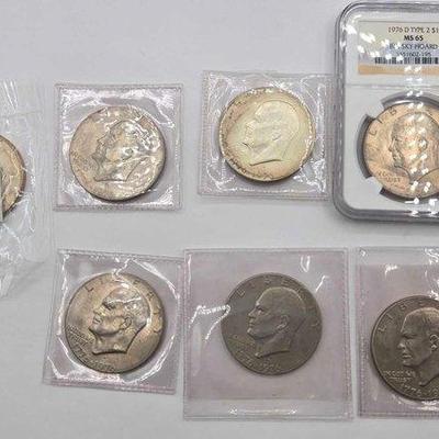 Sale Photo Thumbnail #82: #1504 • (7) 1776-1976 Eisenhower $1 Coins
