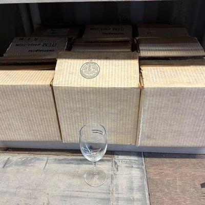 #4544 • NEW!!! 46 Vintage Indianapolis Indy 500 Crystal Wine Glasses
