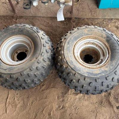 Sale Photo Thumbnail #350: #12098 • 2 Yamaha ATV Wheels with Cheng Shin Tires
