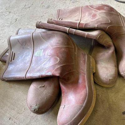 Sale Photo Thumbnail #376: #13026 • Two Pairs Of Rubber Boots
