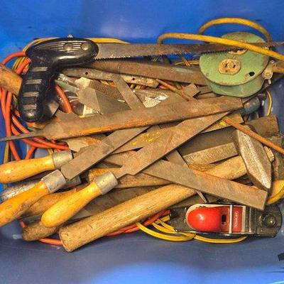 Sale Photo Thumbnail #149: #3134 • Tote with Files, Chisels & More
