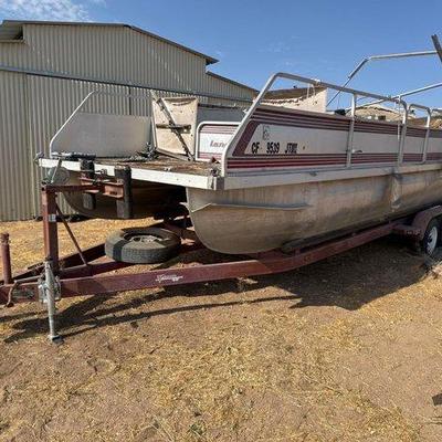 Sale Photo Thumbnail #15: #150 • Landau Pontoon Boat and Trailer

