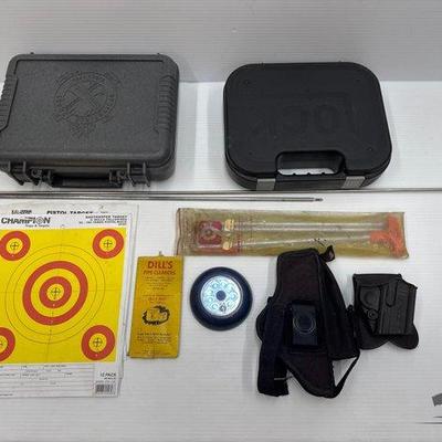 #742 • 2 Hard Pistol Cases, 2 Holsters and More

