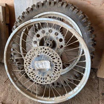 Sale Photo Thumbnail #361: #12208 • Honda XR600 Front and Rear Wheel
