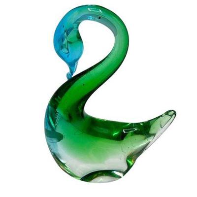 Lot 019   
Murano Glass Vintage Multicolor Swan