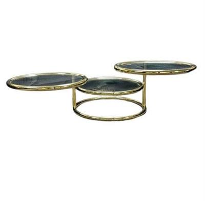 Lot 014-249  
Mid Century Swivel Glass Coffee Table