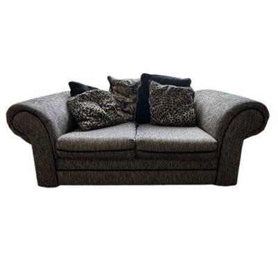 Lot 280   
Contemporary Love Seat And Ottoman
