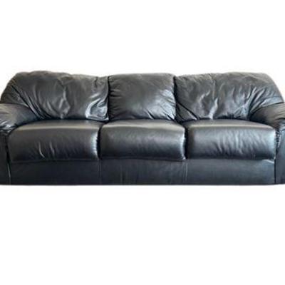 Lot 386   
Three Seat Leather Sleeper Sofa