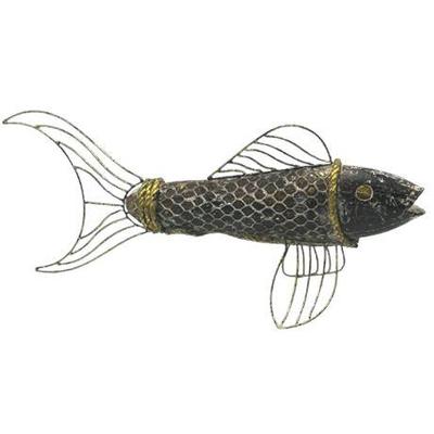 Lot 095   
Metal Weld Wire Art Decorative Fish Statue