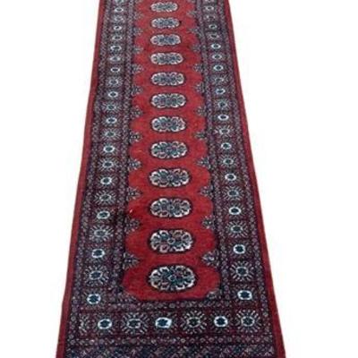 Lot 015-283 
Hand Woven Bokharar Persian Runner Rug
