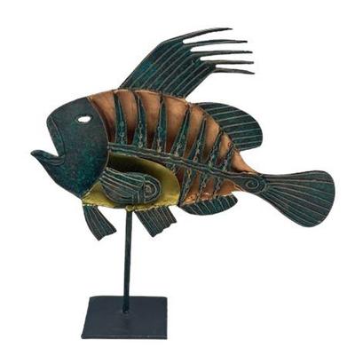 Lot 080   
Pier 1 Imports, Metal Fish Statue
