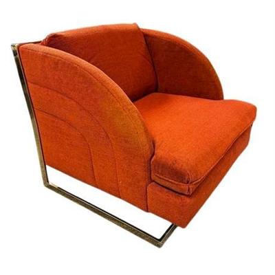 Lot 002-054   
Milo Baughman Style Chrome Arch Lounge Chair