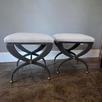 Sale Photo Thumbnail #29: French Neoclassical 19th Century Inspired S-Curve Stools