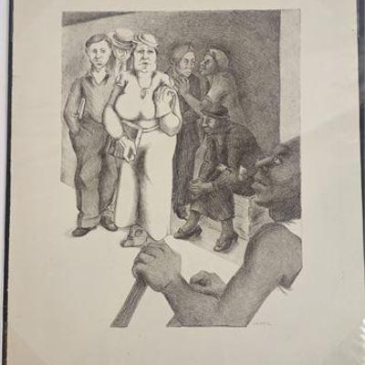 Lot 079  
Harold Anchel (1912-1980) Lithograph, Signed in Plate
