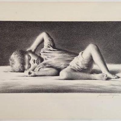 Lot 178   
James Chapin (1887-1975), "Sleeping Child" Lithograph, Pencil-Signed