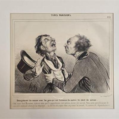 Lot 097 
Honoré Daumier (1808-1879) "Désagrément de causer avec les gens", Lithograph