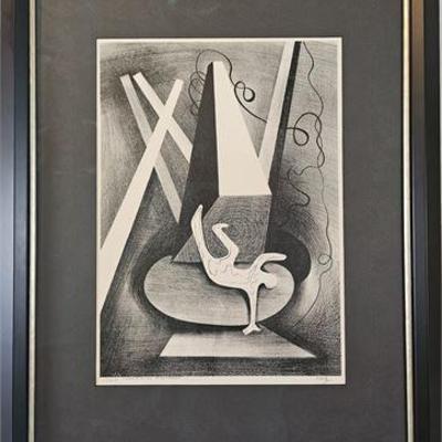 Lot 036  
Herman Volz (1904-1990), "Industrial Accident" Lithograph 1/20, Signed & Numbered