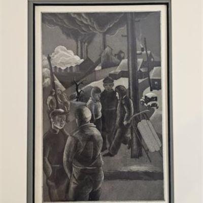 Lot 120  
Frank Daniel Fousek (1913-1979) "Heritage of Smoke" Lithograph,