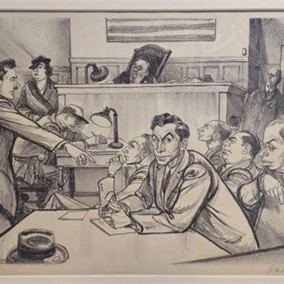 Lot 101   
William Sharp (1900-1961) "Lucky Luciano" 1936 Lithograph