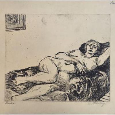 Lot 111 
Harry Sternberg (1904-2001) "Paula" Lithograph, Pencil-Signed