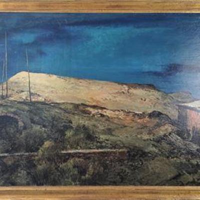 Lot 047   
Carl Gaertner "Open Pit Mine" Oil on Board, 1951