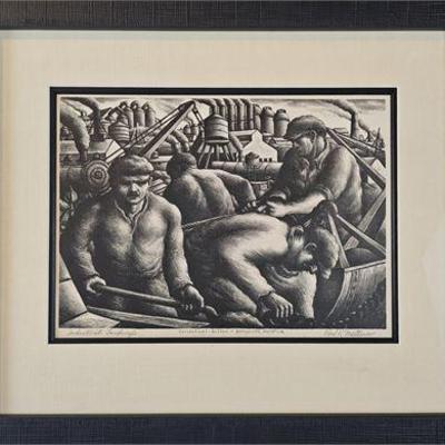 Lot 044   
Paul Raphael Meltsner(1905-1966) "Industrial Landscape" 1935