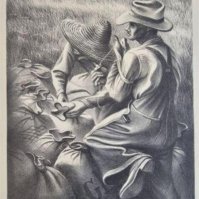 Lot 109   
Joe Jones (1909-1963), "Missouri Wheat Farmers" 1938 Lithograph