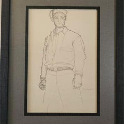 Lot 031  
Lewis Rubenstein (1923-1993), Pencil Drawing, Signed