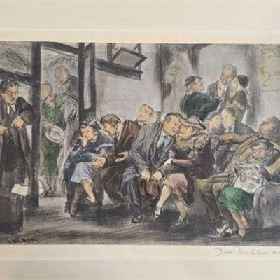 Lot 076   
Don Freeman (1908-1978), "Wedding Bureau" 1934, Color Lithograph, Pencil-Signed