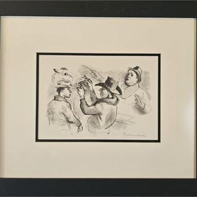 Lot 029  
Boardman Robinson (1876–1952), "Horse Auction" Lithograph, Pencil-Signed
