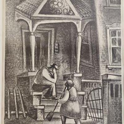 Lot 114   
Leon Bibel (1913-1995), "Front Porch" 1938 Lithograph, Signed