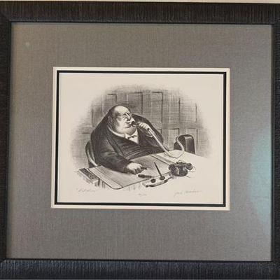 Lot 006   
Jack Markow (1905-1983) "Dictation" Lithograph 34/50, Pencil-Signed